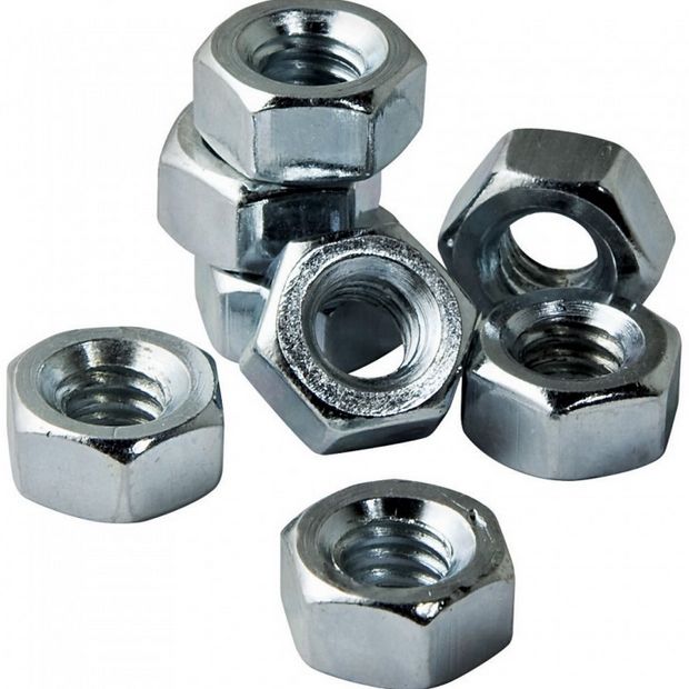 NUT HEX BRIGHT MACHINED ZINC BA # 0